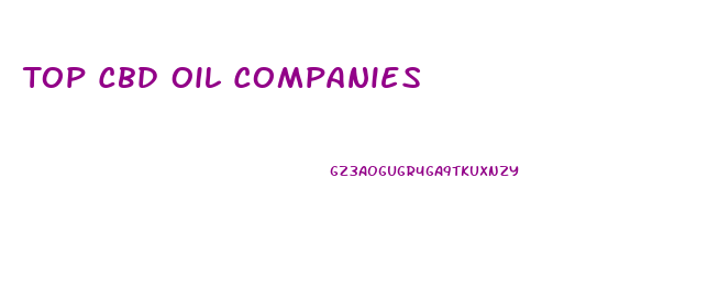 Top Cbd Oil Companies