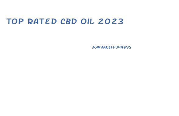 Top Rated Cbd Oil 2023