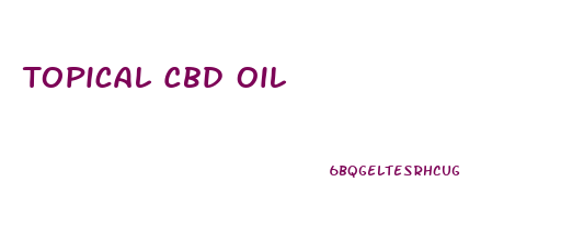 Topical Cbd Oil