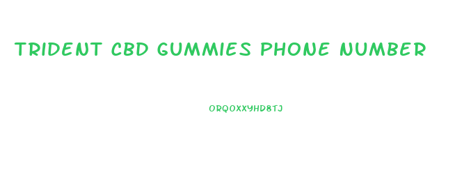 Trident Cbd Gummies Phone Number