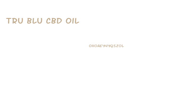 Tru Blu Cbd Oil