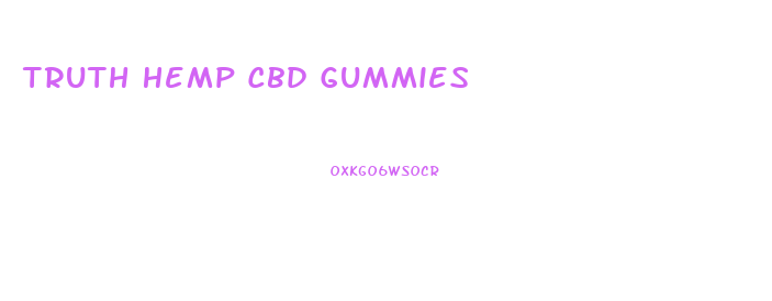 Truth Hemp Cbd Gummies