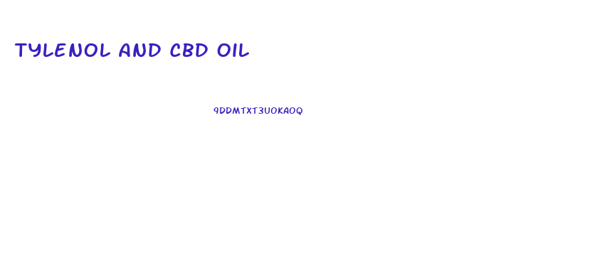 Tylenol And Cbd Oil