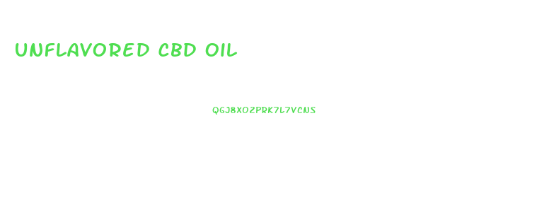 Unflavored Cbd Oil