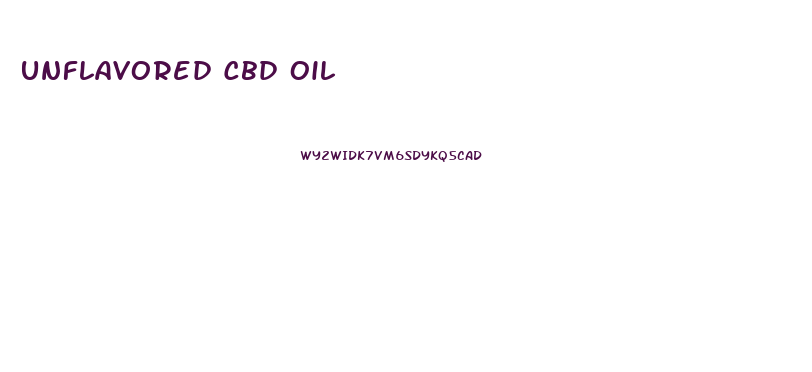 Unflavored Cbd Oil