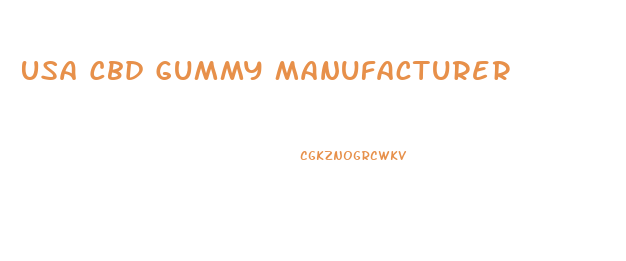Usa Cbd Gummy Manufacturer