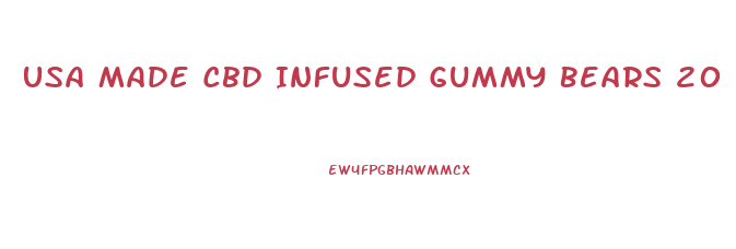Usa Made Cbd Infused Gummy Bears 20 Count Thc Free