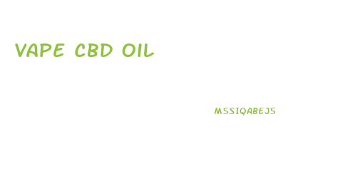 Vape Cbd Oil
