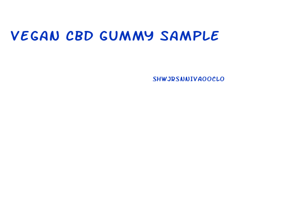 Vegan Cbd Gummy Sample