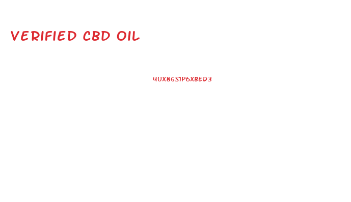 Verified Cbd Oil