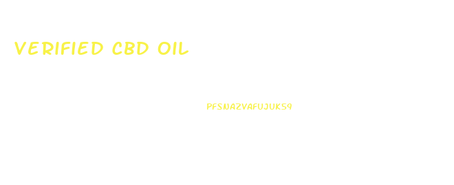 Verified Cbd Oil