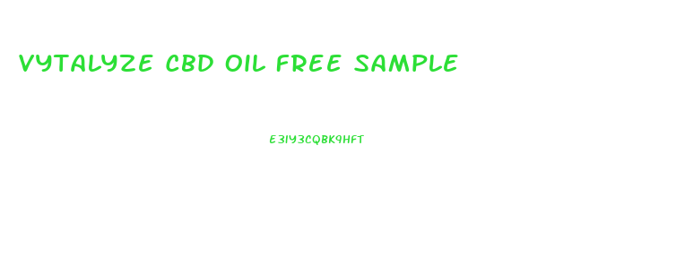 Vytalyze Cbd Oil Free Sample