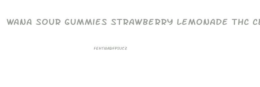 Wana Sour Gummies Strawberry Lemonade Thc Cbd 1 1