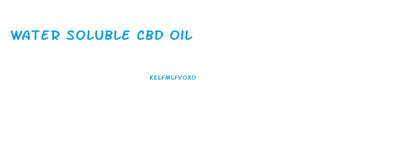 Water Soluble Cbd Oil