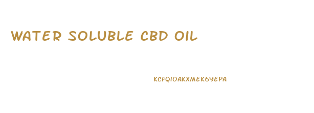 Water Soluble Cbd Oil