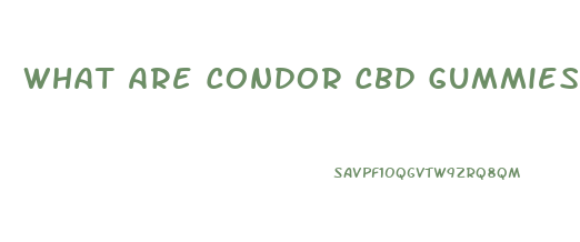 What Are Condor Cbd Gummies