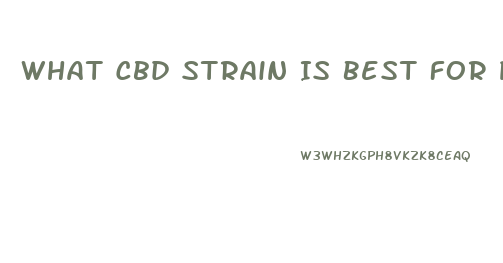 What Cbd Strain Is Best For Pain