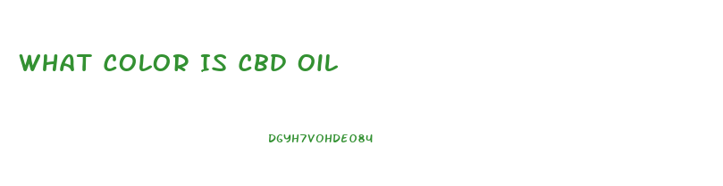 What Color Is Cbd Oil