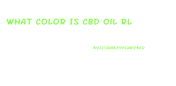 What Color Is Cbd Oil Rl