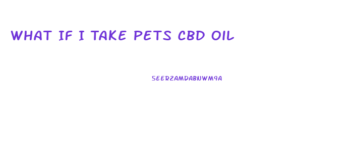 What If I Take Pets Cbd Oil