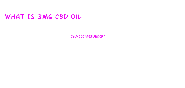 What Is 3mg Cbd Oil