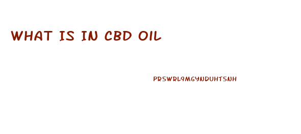 What Is In Cbd Oil