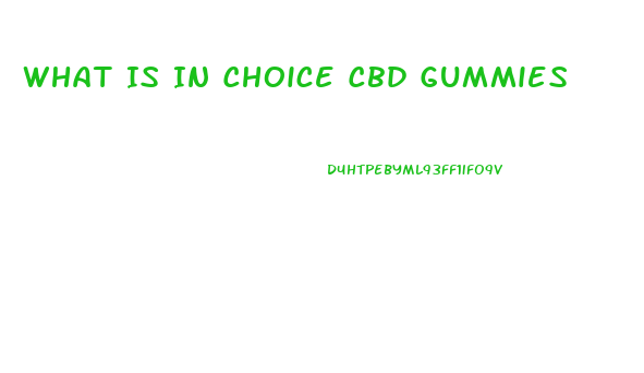 What Is In Choice Cbd Gummies