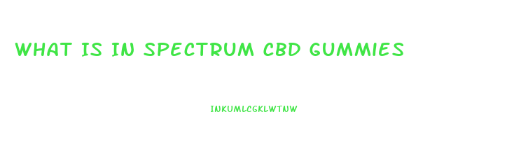 What Is In Spectrum Cbd Gummies