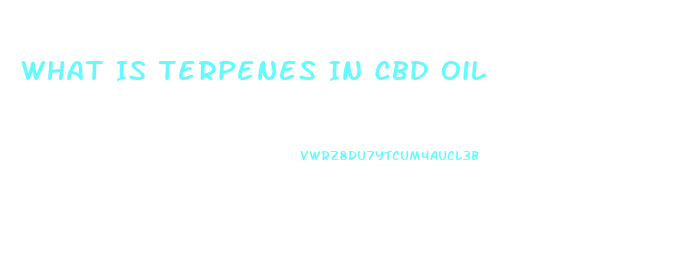 What Is Terpenes In Cbd Oil