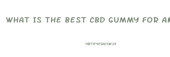 What Is The Best Cbd Gummy For Anxiety