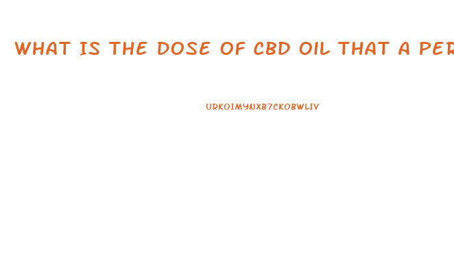 What Is The Dose Of Cbd Oil That A Person With Parkinsons Disease