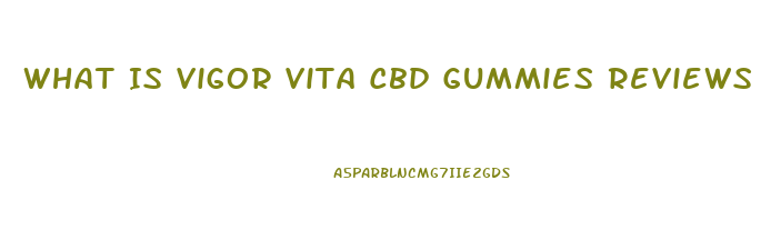 What Is Vigor Vita Cbd Gummies Reviews