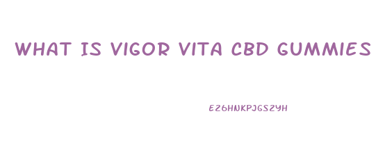 What Is Vigor Vita Cbd Gummies