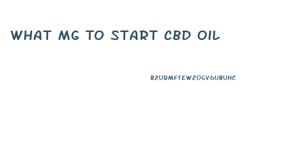 What Mg To Start Cbd Oil