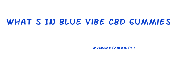 What S In Blue Vibe Cbd Gummies