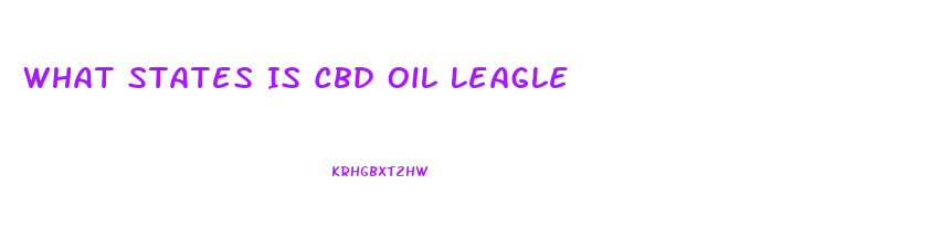 What States Is Cbd Oil Leagle