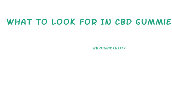 What To Look For In Cbd Gummies