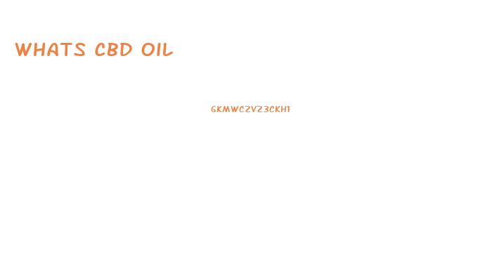 Whats Cbd Oil