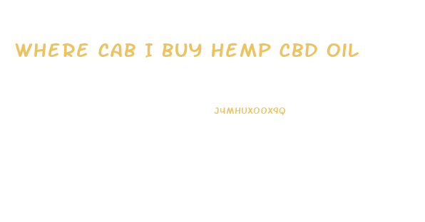 Where Cab I Buy Hemp Cbd Oil