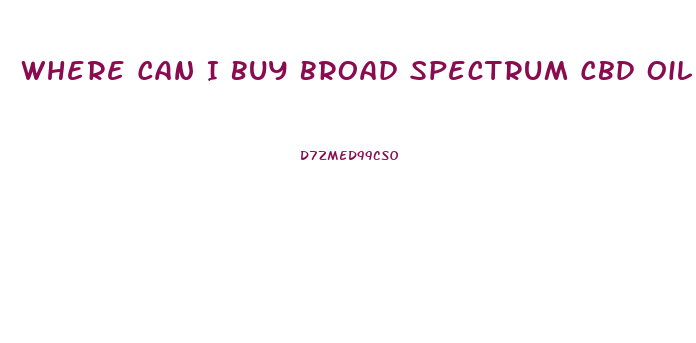 Where Can I Buy Broad Spectrum Cbd Oil 46218