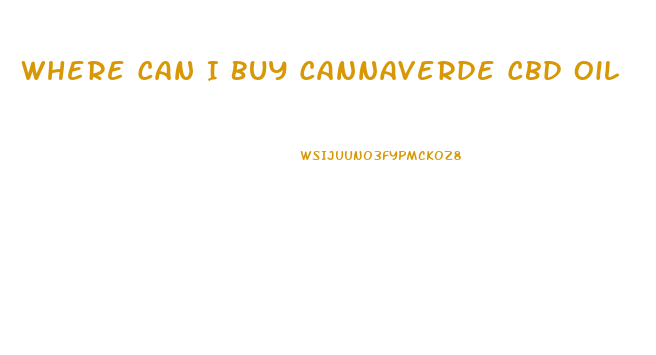Where Can I Buy Cannaverde Cbd Oil