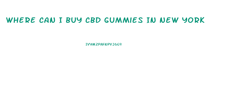 Where Can I Buy Cbd Gummies In New York