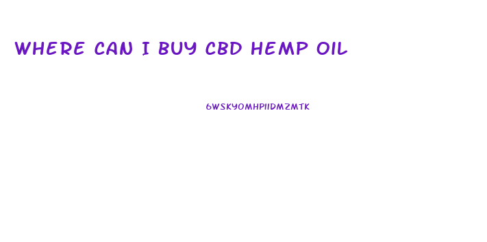 Where Can I Buy Cbd Hemp Oil