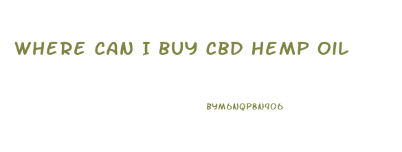 Where Can I Buy Cbd Hemp Oil