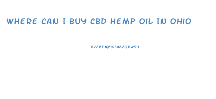 Where Can I Buy Cbd Hemp Oil In Ohio