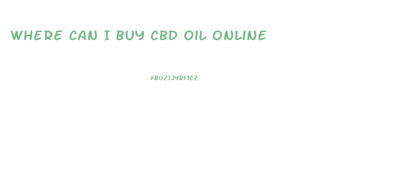 Where Can I Buy Cbd Oil Online