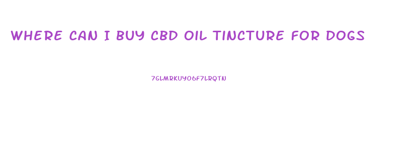 Where Can I Buy Cbd Oil Tincture For Dogs