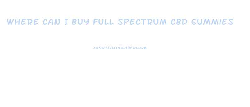 Where Can I Buy Full Spectrum Cbd Gummies
