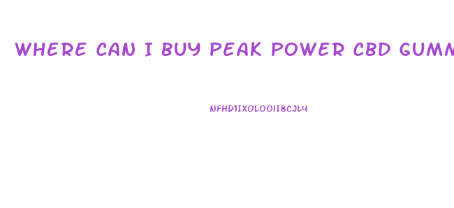 Where Can I Buy Peak Power Cbd Gummies
