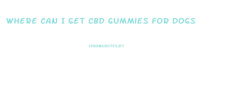 Where Can I Get Cbd Gummies For Dogs